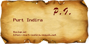 Purt Indira névjegykártya